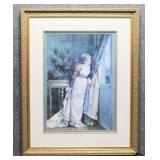 "Awaiting a visitor" Print by Toulmouche