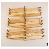 3 Wooden Accordion Peg Racks