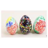 Bohemia/Bohdana Crystal/Glass Eggs / 3 pc