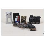 Harley Davidson, Swordfish + Lighters / 5 Pc