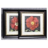 Peony & Poppies Decor Prints 2/PC