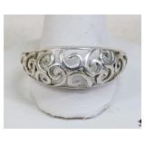 Sz 11 Sterling Silver Filigree Ring