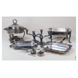 Silverplate Candelabras & Chafing Dishes