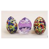 Bohemia/Bohdana Crystal/Glass Eggs / 3 pc