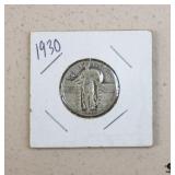 90% Silver Standing Liberty Quarter-1930