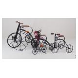Metal & Wood Tricycle/Bike Decor / 5 Pc