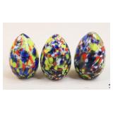 Bohemia/Bohdana Crystal/Glass Eggs  - 3 pc
