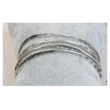 4 Sterling Silver Bangle Bracelets