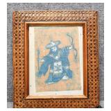 Asian Warrior Batik Fabric Painting