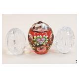 Bohemia/Bohdana Crystal/Glass Eggs / 3 pc