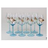 Painted Stemware / 6 Pc