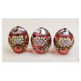 Bohemia/Bohdana Crystal/Glass Eggs / 3 pc