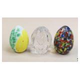Bohemia/Bohdana Crystal/Glass Eggs / 3 pc