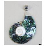 Sterling Silver & Abalone Pendant