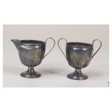 Sterling Silver Creamer & Sugar Bowl Set