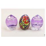 Bohemia/Bohdana Crystal/Glass Eggs / 3 pc