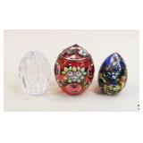 Bohemia/Bohdana Crystal/Glass Eggs / 3 pc
