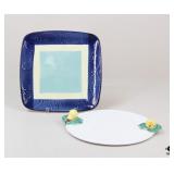 Crate & Barrel/Studio Nova Serving Plates / 2 Pc