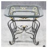 End Table w/Glass Top