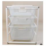 Elfa Cabinet-Sized Metal Mesh Drawer Storage Cart