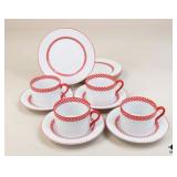 Fitz & Floyd "Chequers" 12pc China Tea Set