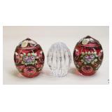 Bohemia/Bohdana Crystal/Glass Eggs / 3 pc