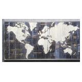 Glossy World Map Art