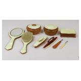 Vintage Celluloid Vanity Set / 9 Pc