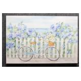 "Vintage Bike w/ Flower Basket" Print on Canvas