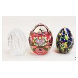 Bohemia/Bohdana Crystal/Glass Eggs / 3 pc