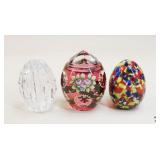 Bohemia/Bohdana Crystal/Glass Eggs / 3 pc