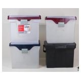 Office Depot + Portable File Boxes / 4 Pc