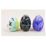 Bohemia/Bohdana Crystal Eggs - Czech / 3 pc