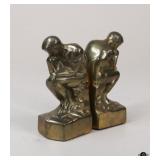 W. Bell & Co Brass "The Thinker" Book Ends/1 Set