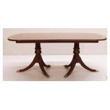 Ethan Allen Banded Mahogany Dining Table