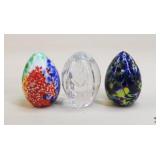 Bohemia/Bohdana Crystal/Glass Eggs / 3 pc