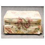 Ottoman w/Floral Upholstery