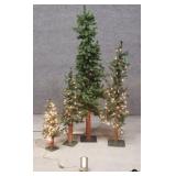 4 Assorted Porch Trees & Spotlight