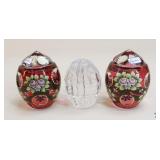 Bohemia/Bohdana Crystal/Glass Eggs / 3 pc