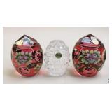 Bohemia/Bohdana Crystal/Glass Eggs / 3 pc