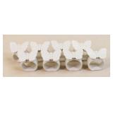 Ceramic Butterfly Napkin Rings / 8 ct