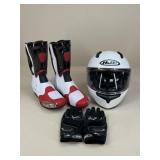 JG-Wolves Boots, Inbike Glove, & HJC Helmet