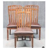 Wood Slat Back Dining Chairs - 3pc