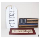 Wood Wall Decor / 3 pc