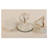 Glass Piano Figurines / 3 Pc