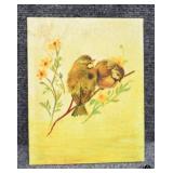 'Birds' Original Painting on Canvas-board