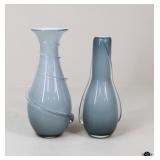 Art Glass Vases / 2 pc