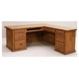$3000 Rustic Pine L Shaped Desk