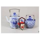 Ceramic & Metal Teapots / 3 pc
