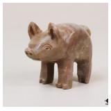 Carved Stone Pig Figurine